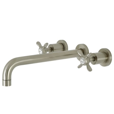 Kingston Brass KS8058BEX Wall Mount Tub Faucet, Brushed Nickel KS8058BEX
